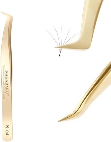 pinzas para extensiones de pestañas CURVAS DORADAS
