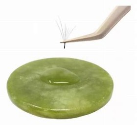 Paleta adhesiva de pegamento, soporte de piedra de Jade de cristal